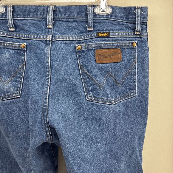 Wrangler Jeans Mens 34x30 Blue Denim Slim Fit Western Cowboy 36MWZPD Pants - Picture 1 of 8